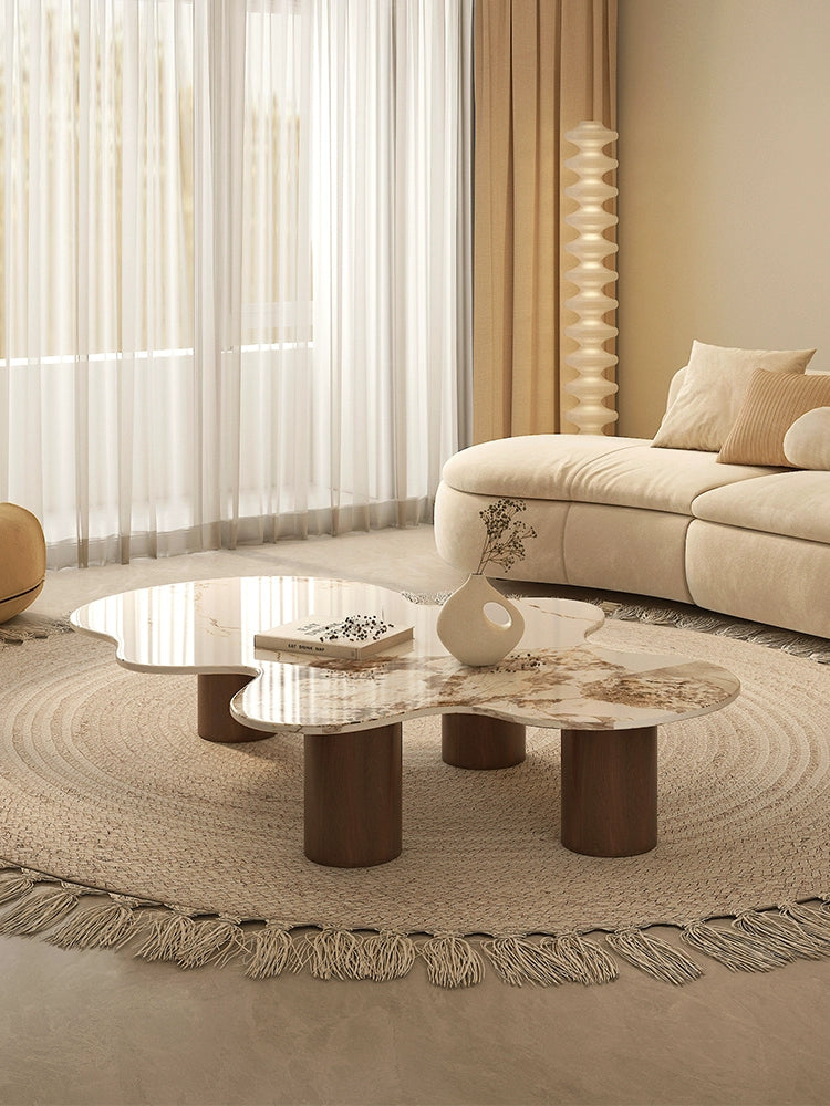 Neville special-shaped coffee table light luxury modern living room home marble cloud tea table Italian minimalist new 2025 model