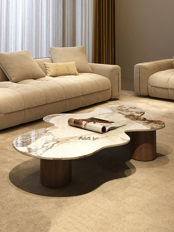 Neville special-shaped coffee table light luxury modern living room home marble cloud tea table Italian minimalist new 2025 model