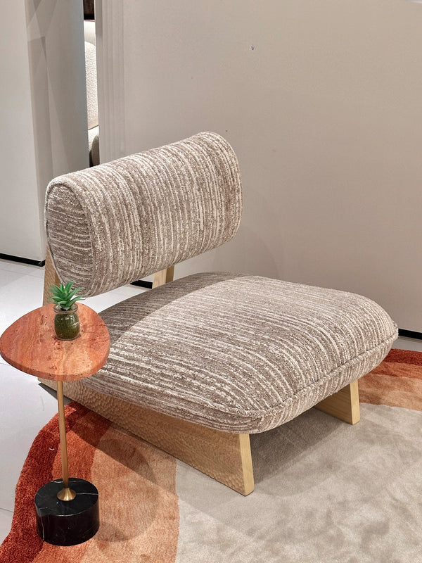 Neville wabi-sabi style single chair fabric small apartment living room home lounge chair design creative sofa chair simple and modern