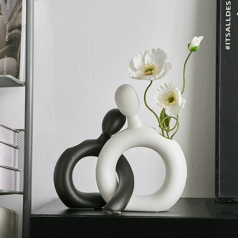 Abstract figures, ceramic vases, niche, high-end living room, TV cabinets, wine cabinets, decorations, peanut birthday gifts