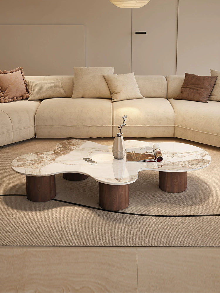 Neville special-shaped coffee table light luxury modern living room home marble cloud tea table Italian minimalist new 2025 model