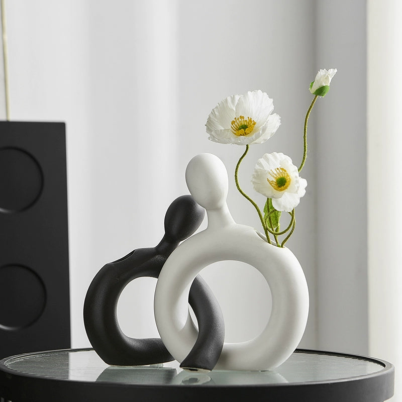 Abstract figures, ceramic vases, niche, high-end living room, TV cabinets, wine cabinets, decorations, peanut birthday gifts