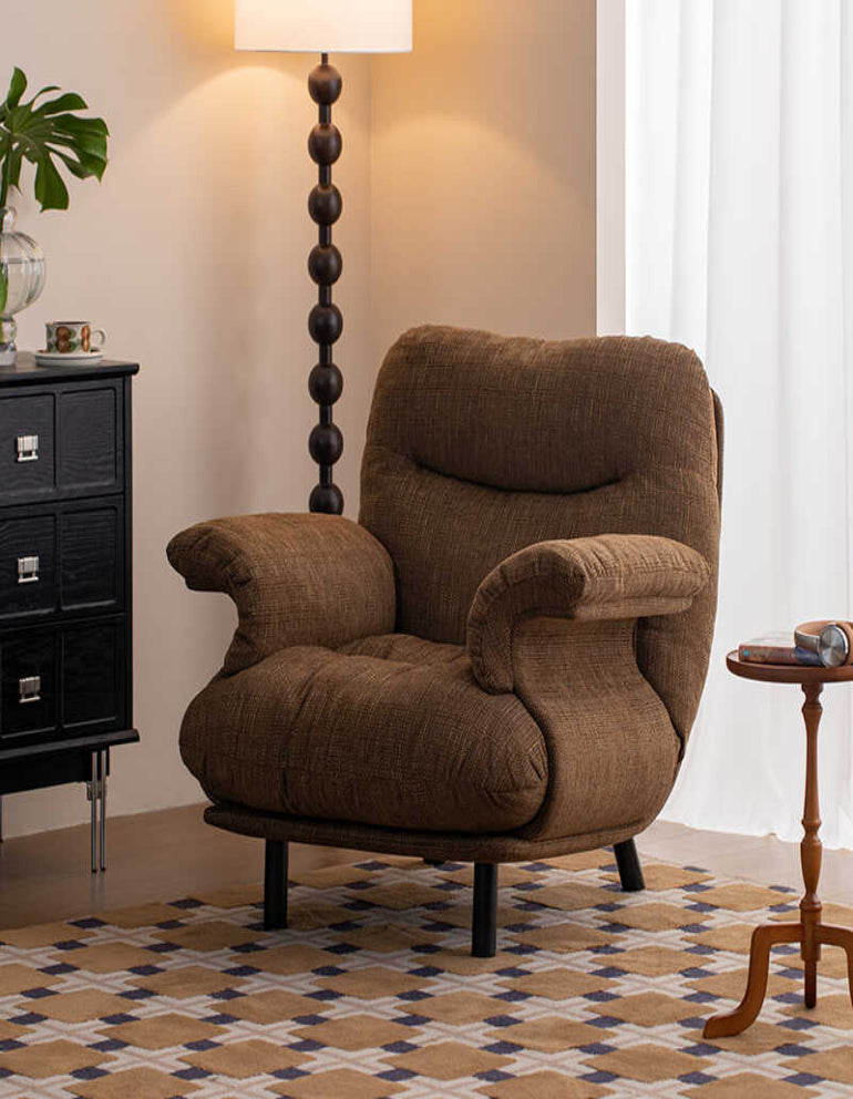 The designer of the second-hand style sofa chair can sleep and lie down, the single sofa, the Nordic lazy sofa, the small apartment leisure chair