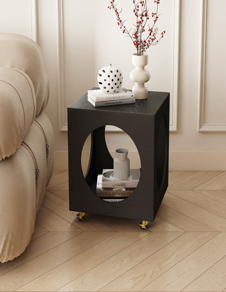 Nordic minimalist designer small coffee table side table bedside indoor modern minimalist café milk tea shop mobile corner table