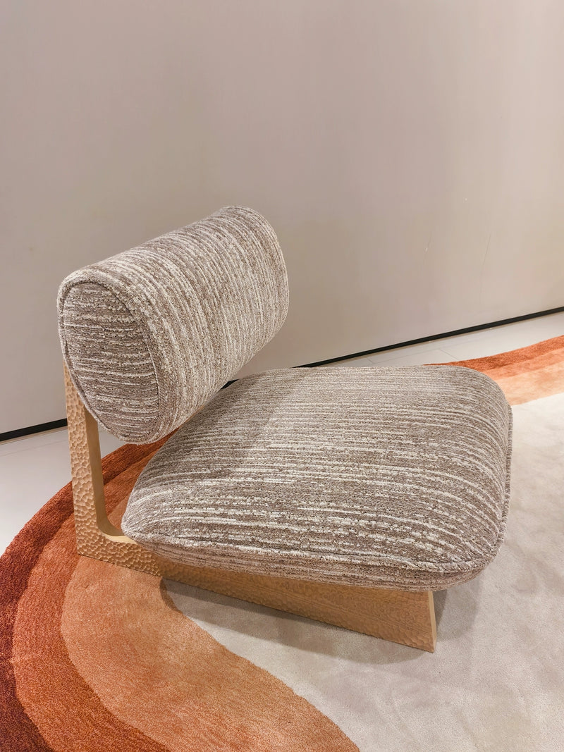 Neville wabi-sabi style single chair fabric small apartment living room home lounge chair design creative sofa chair simple and modern